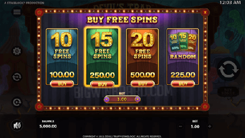 Free spins on the Devil’s Trap online slot