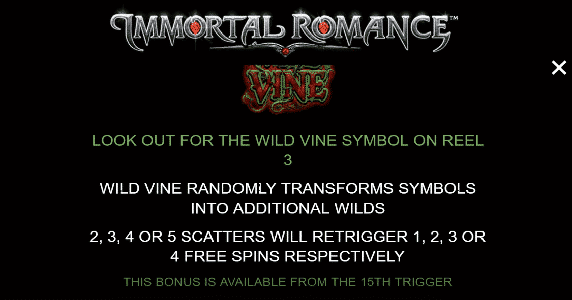 Immortal Romance Slot Review Wild symbols