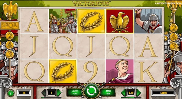 In game kijkje bij de NL Online Casino Slot Victorious