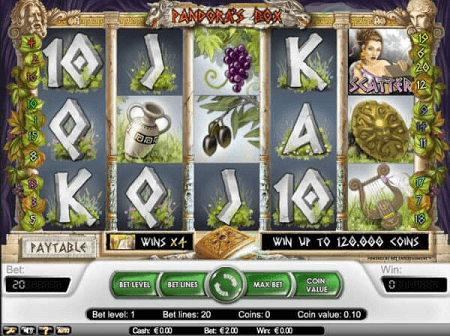 Ingame Symbolen op de online casino slot Pandora’s Box