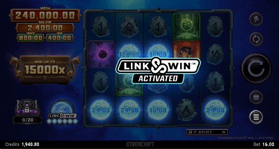 Link and win on the online casino Slot Thunderstruck