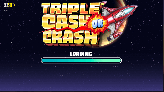 Loading screen for Triplle Cash or Crash online pokie for AU