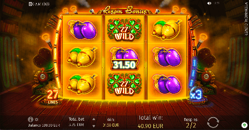 Respin bonus on the online slot for canada Mechanical Clover by BGaming