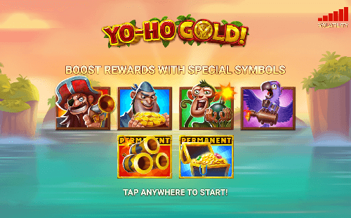 Startscreen on the AU Yo-Ho Gold! by 3 Oaks Fair Online Casino Pokie