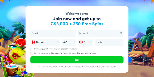 Welcome bonus on the online CA Goodman Casino