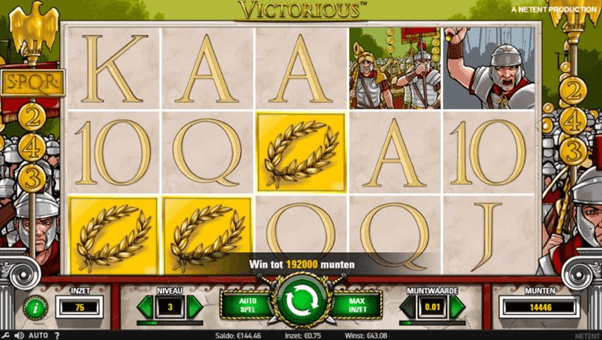 Winnende combinatie in de Online Casino slot Victorious voor Nederlanders