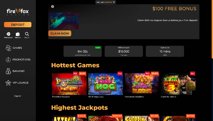 hottest games on the online firefox casino AU