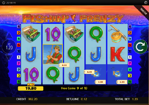 online casino slot Frishin Frenzy winnende combinatie