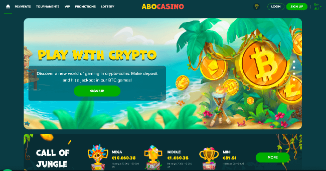 play with crypto on the online Abo Casino for Australians