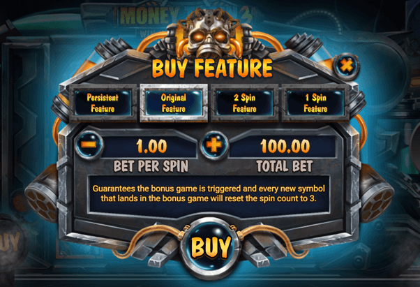Buy feature voor de Money Train 3 online Casino slot