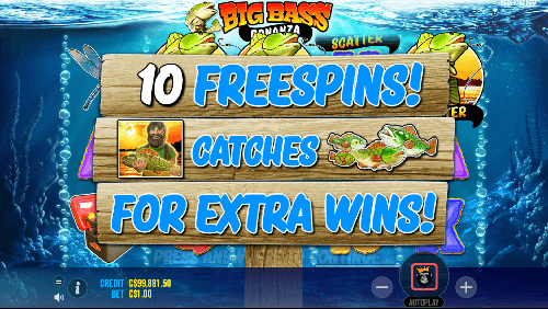 Free spins overview on the online Big Bass Bonanza by Pragmatic Play CA