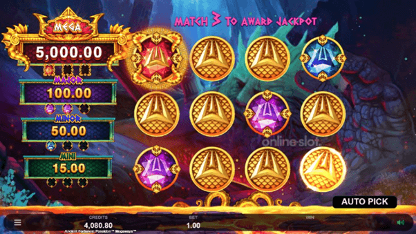 Jackpot combinatie op de online Casino slot Ancient Fortunes Poseidon NL