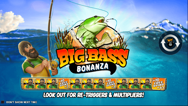 Loading screen of the online slot Big Bass Bonanza by Pragmatic Play CA