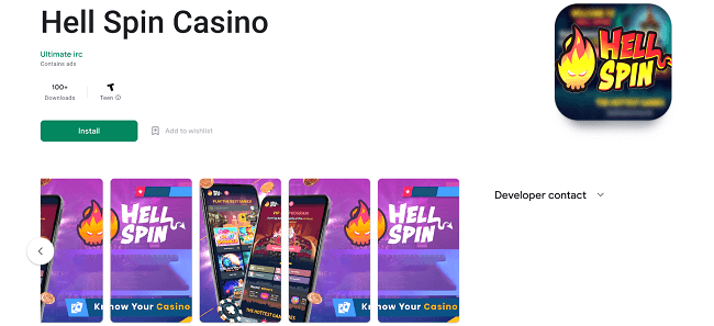 Mobile Casino App for the online Hell spin Casino Canada