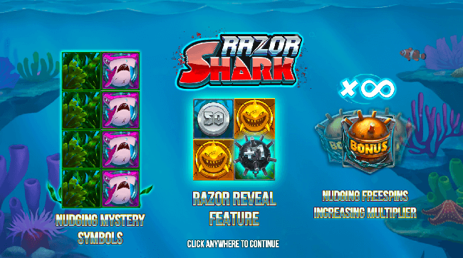 Mystery Symbols on the online slot Razor Shark by Push Gaming
