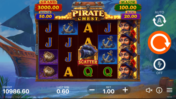 Scatter bonus op de online Pirate chest slot voor nederlandse casino spelers