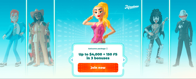 Welcome package and bonuses on the online Neon54 Casino AU