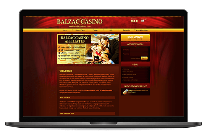 Balza Casino Mockup