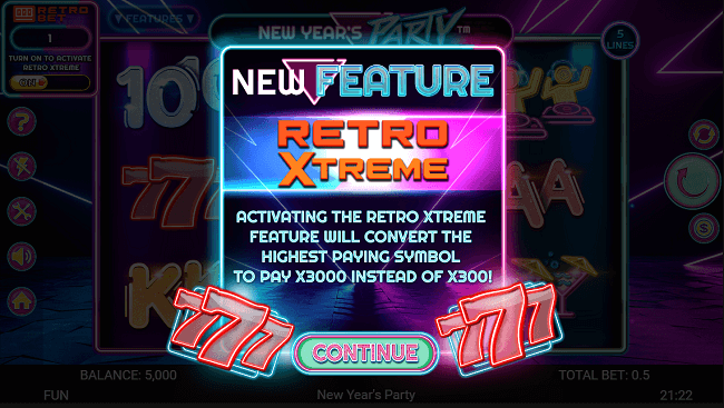 Retro Xtreme Feature for the highest paying symbols