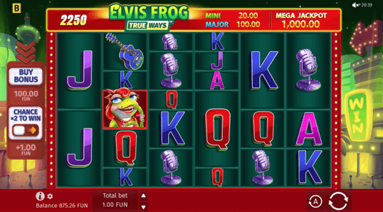 Thema en vehaallijn van de online Casino slot Elvis frog True Ways