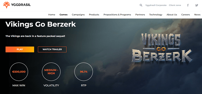Vikings go Berzerk Online Pokies overview
