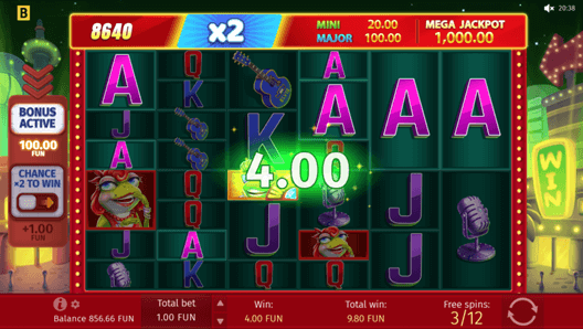Winnende Combinatie op het speelveld van de Online Casino Slot Elvis Frog True Ways