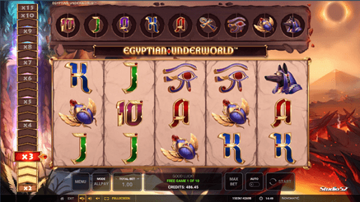 Bonus games en features van Egyptian Underworld Online Casino slot