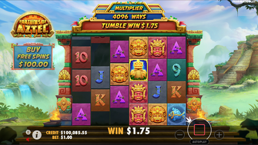 Bonus games en features van Fortunes of the Aztec Online Casino slot