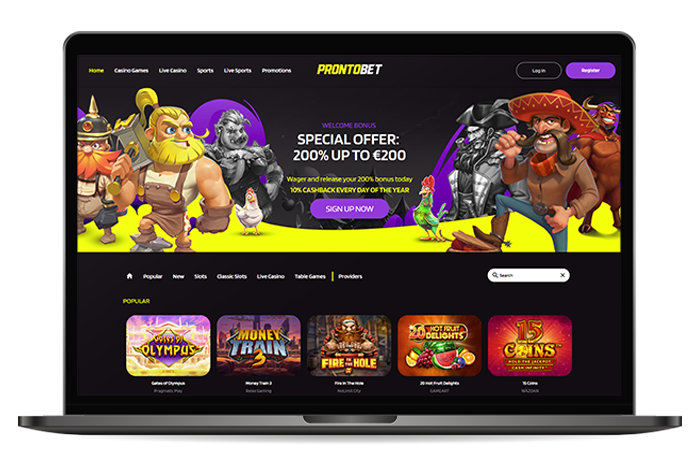 Prontobet Online Casino NL Mockup