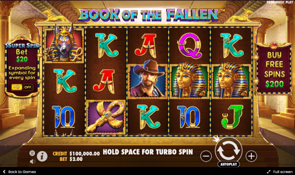 Thema en verhaallijn van Book of the Fallen Online Casino Slot