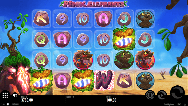 Bonus games on the online pokie Pink Elephants Slot