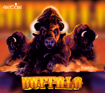 Buffalo (by Aristocrat)_ Animal-themed slot with free spins and multipliers.