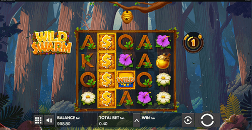 Het Online Casino speelveld van Wild Swarm slot