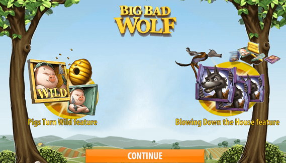 Homescreen of the Big Bad Wolf Slot