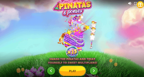 Startscreen of the online Casino slot Pinatas & Ponies