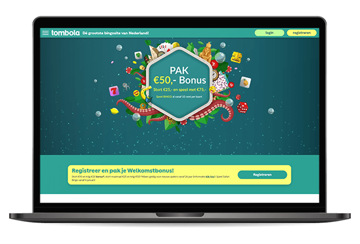 Tombola Online Casino NL Mockup