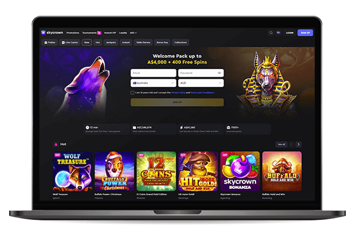 Skycrown Online Casino AU Mockup V2
