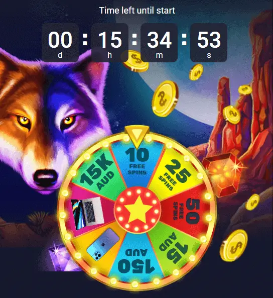 Woo Casino treasure wheel img