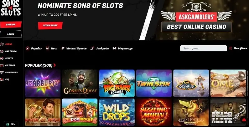 sons of slot homepage