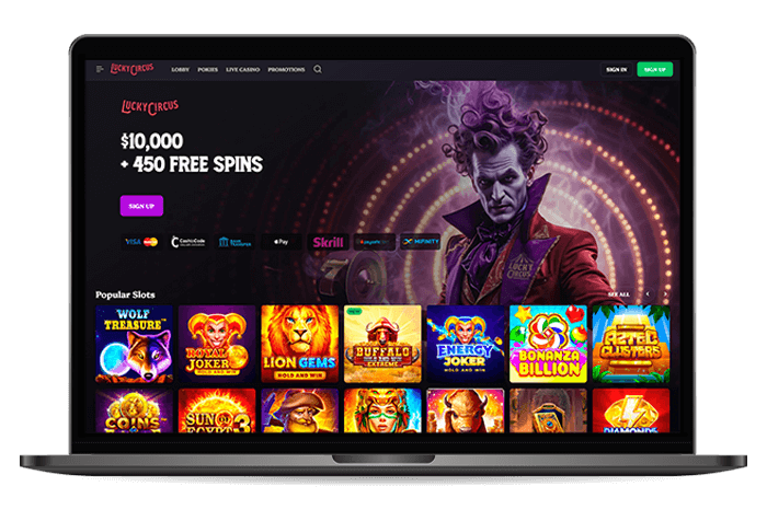 LuckyCircus Online Casino AU Mockup