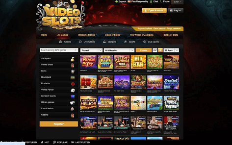 Popular Playtech Games at VideoSlots Casino