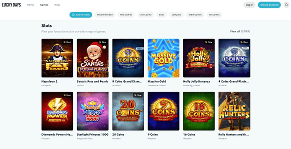 Popular Slot Games at Lucky Days Casino