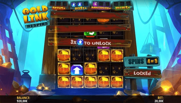 different opportunities provided by the Gold Link Respins feature