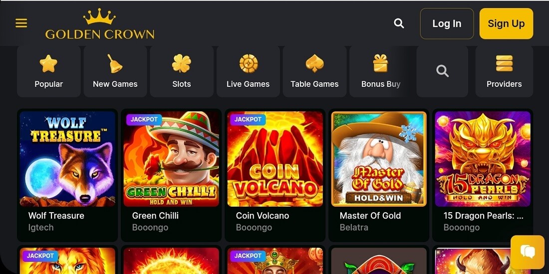 golden crown pokies screenshot