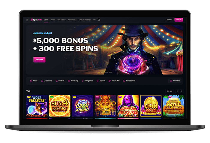 SpinsUP! Online Casino Australia Mockup V2