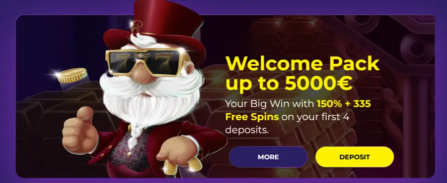 jacktop casino welcome package screenshot