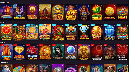 Popular Games at Jackpot Jill Casino