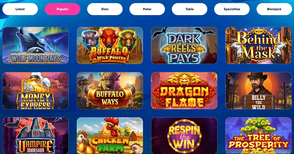 Some of the Games Available at Las Atlantis Casino