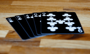 Black set of poker cards