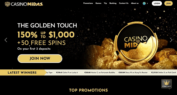 Casino Midas Homepage